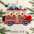 Christmas Ornament - Personalised Family Christmas Xmas Tree Decoration Ornament - Woody Wagon Family
