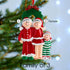 Christmas Ornament - Personalised Family Christmas Xmas Tree Decoration Ornament - Wreath Family