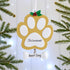 Christmas Ornament - Personalised Pet Dog Christmas Xmas Tree Decoration Ornament - Paw Print