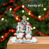 Christmas Table Top - Personalised Family Christmas Xmas Decoration - Penguin Family - TABLE TOP