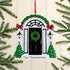 Personalised Elegant Black Door Christmas decoration