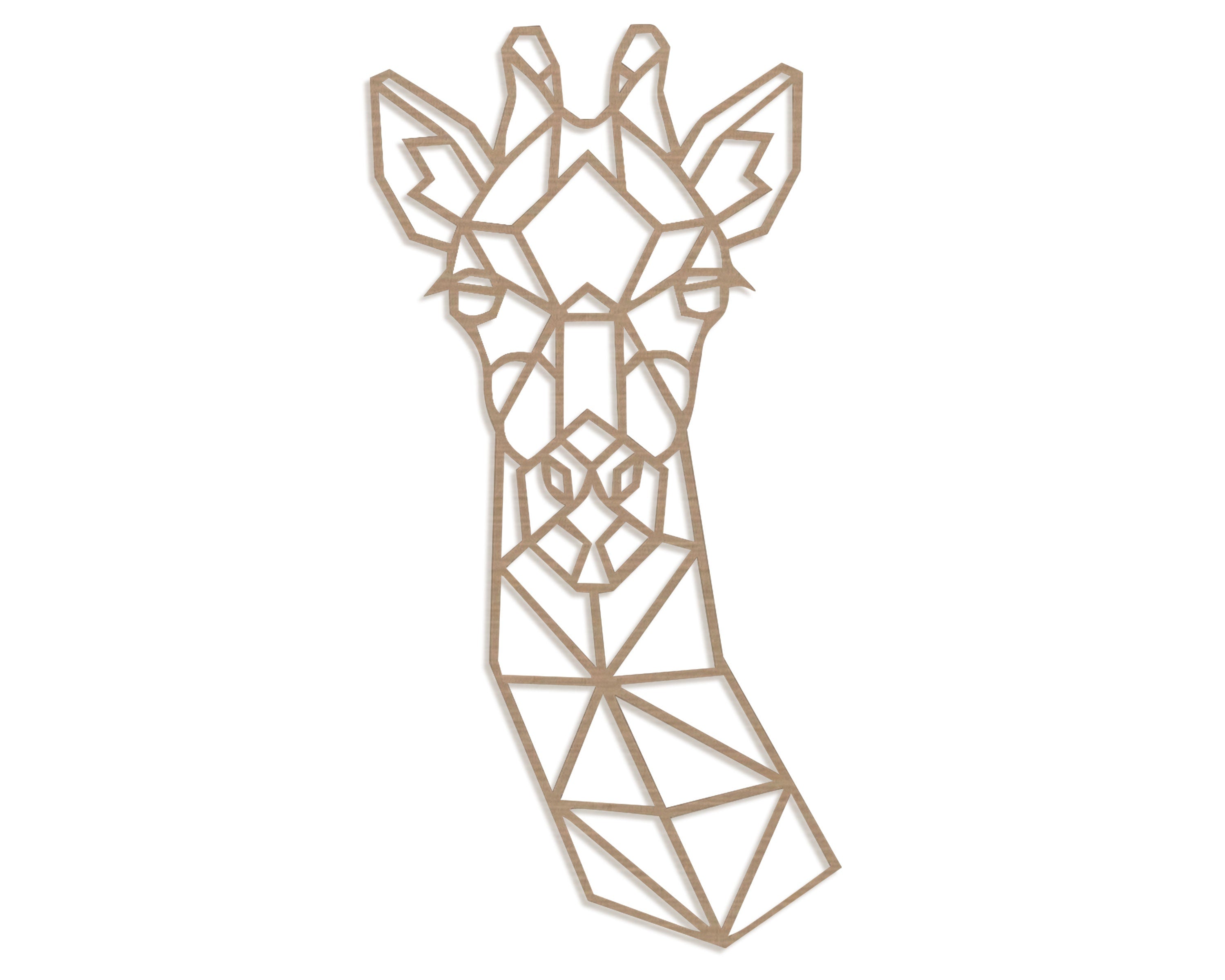 Safari Themed Wall Art, Wooden Geometric - Giraffe