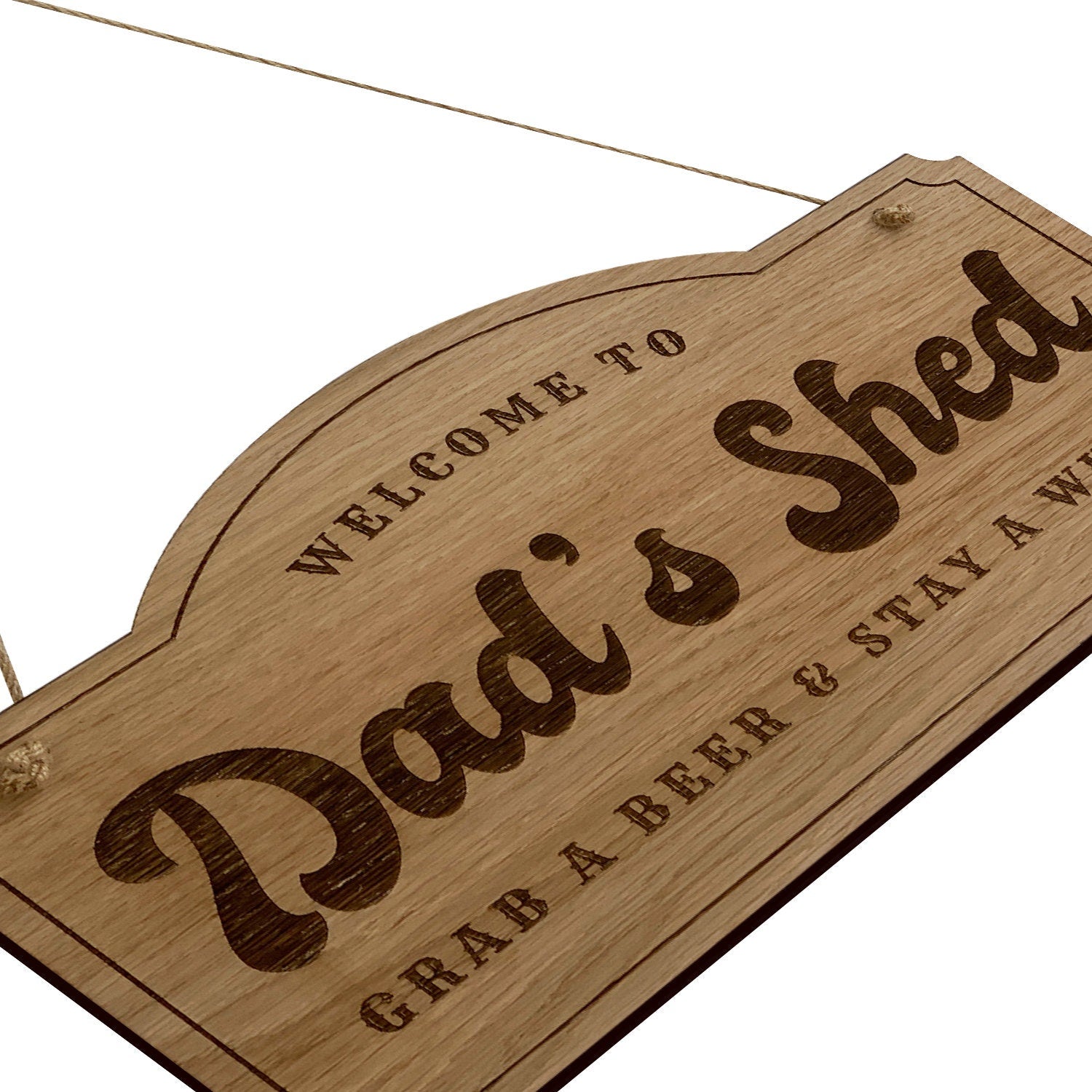 Dad's Shed Rustic Wooden Shed Cabin Man Cave Sign