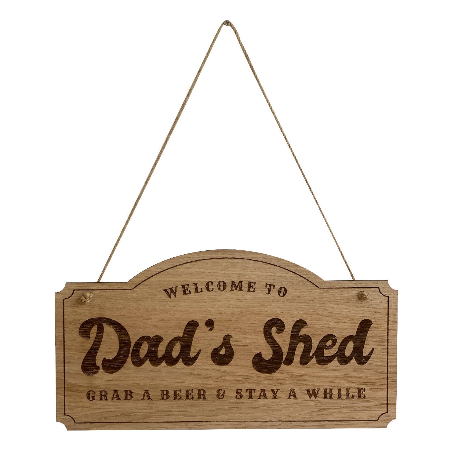 Dad's Shed Rustic Wooden Shed Cabin Man Cave Sign