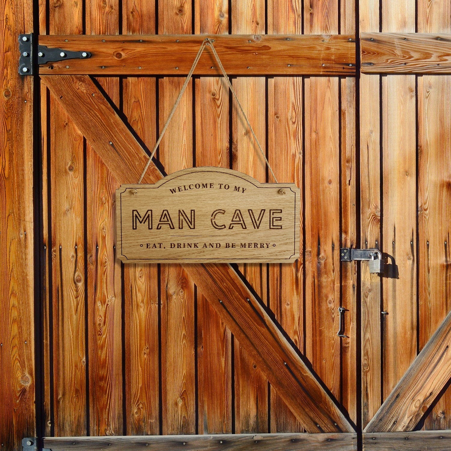 Man Cave Wooden Shed Sign, Outdoor Signs, Wooden Carved Cabin Sign, Custom Wood Sign, Personalized Rustic Home Sign, Dad Gifts