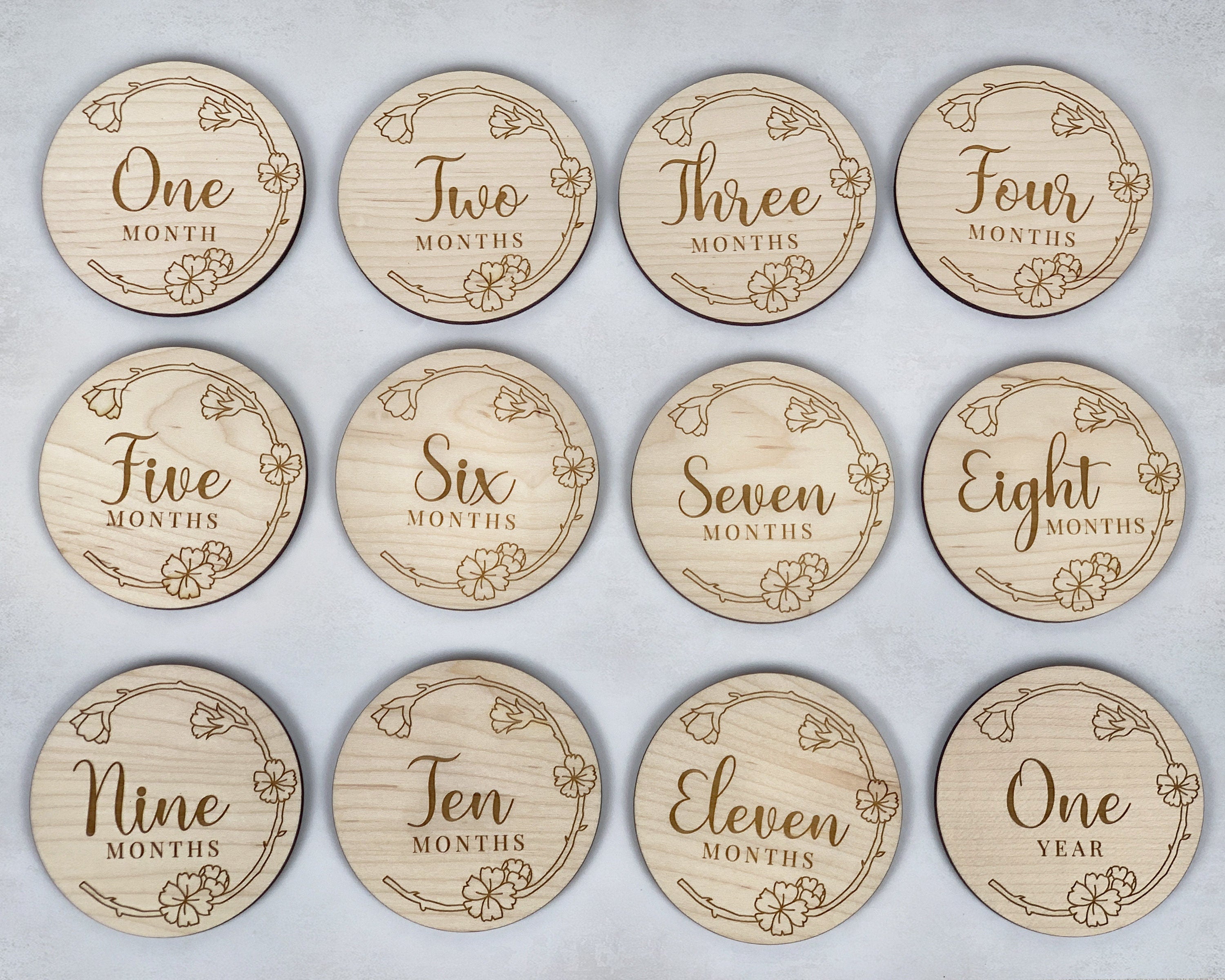 Personalised Baby Monthly Milestone Markers