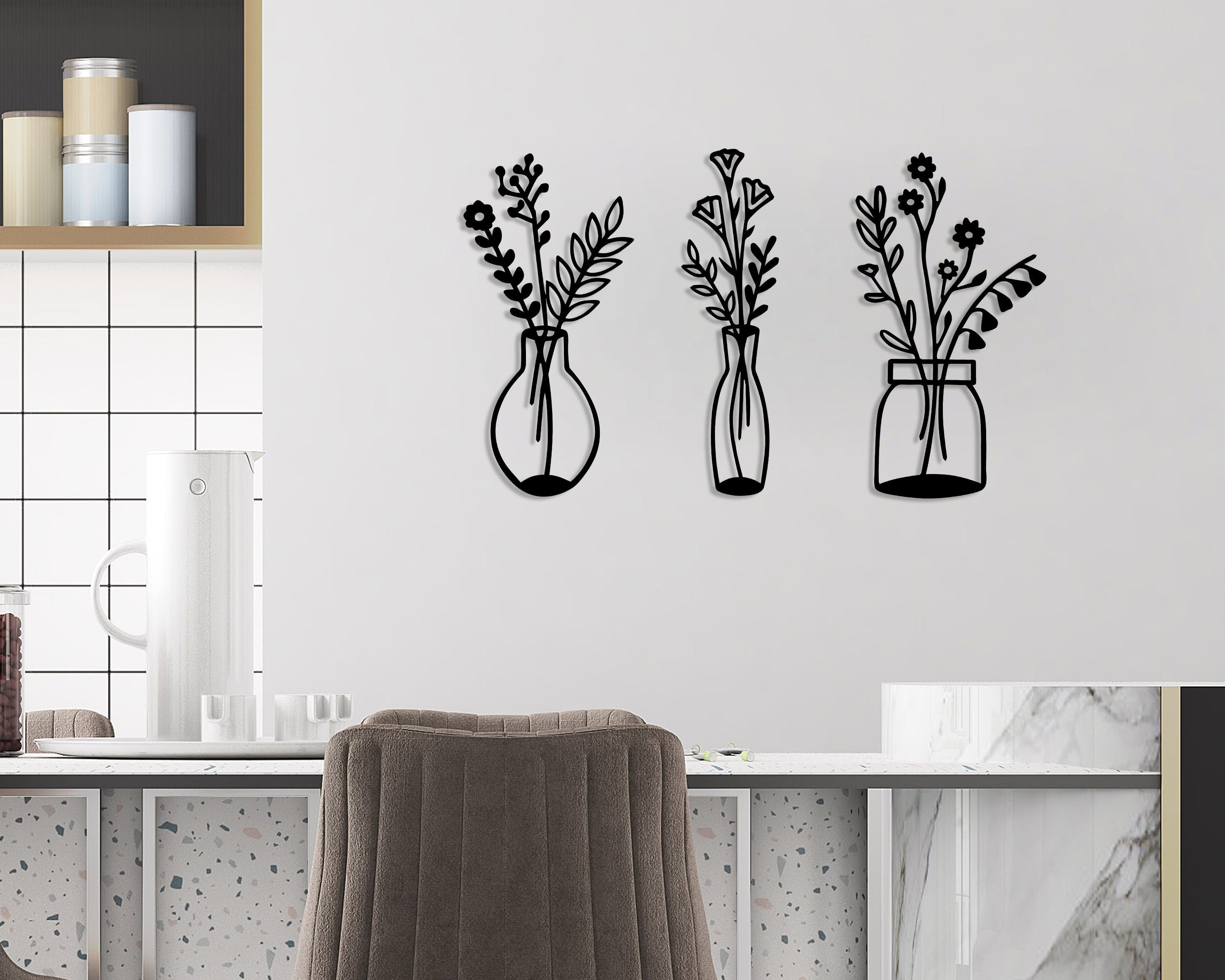 Spring Flower Wall Decor Set, Wall Art