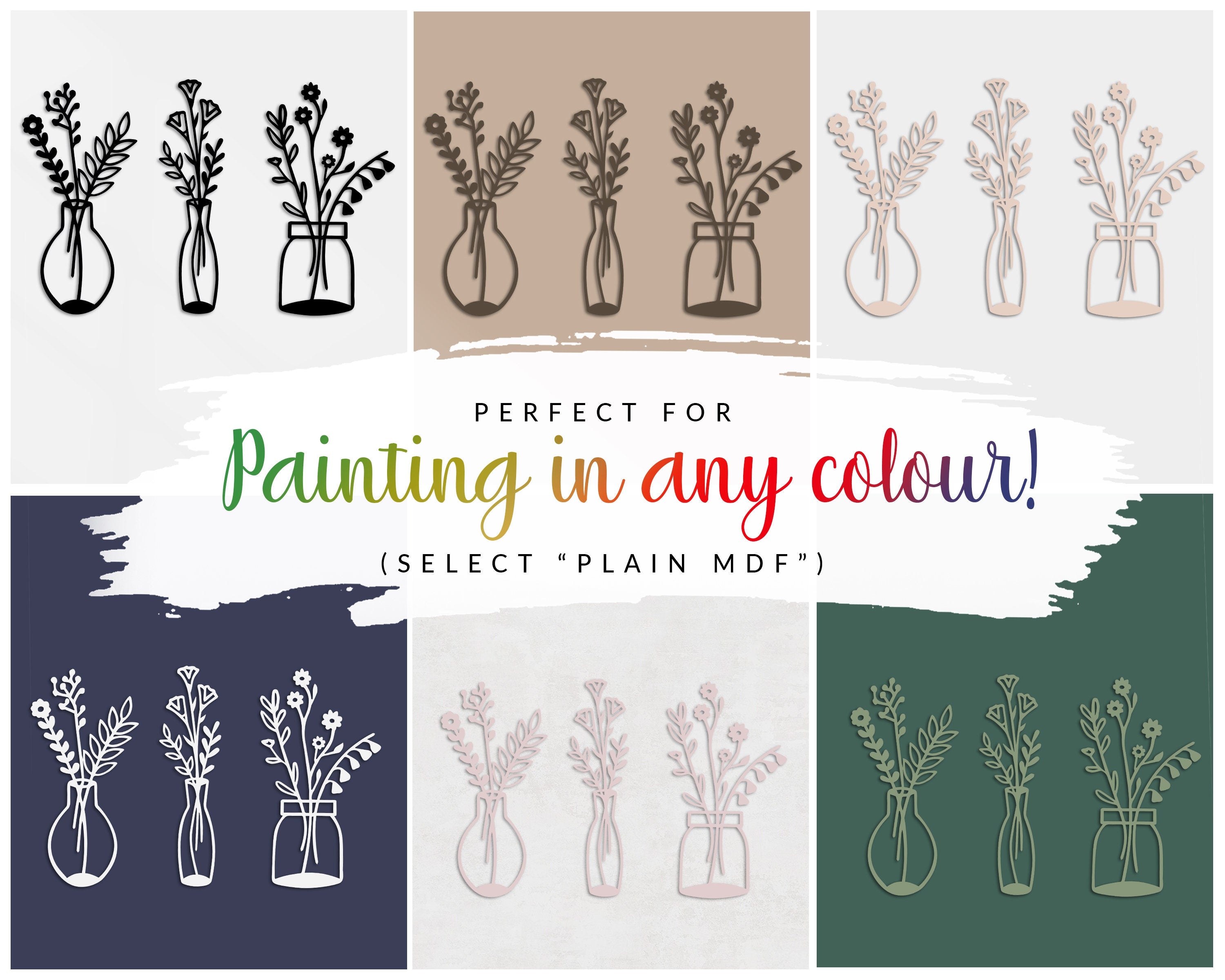 Spring Flower Wall Decor Set, Wall Art