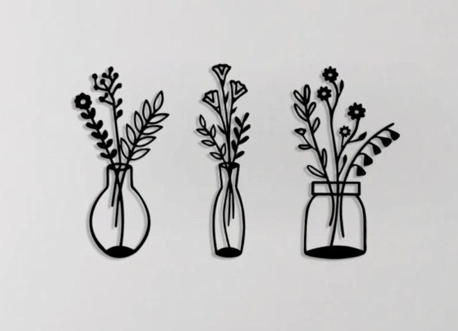 Spring Flower Wall Decor Set, Wall Art