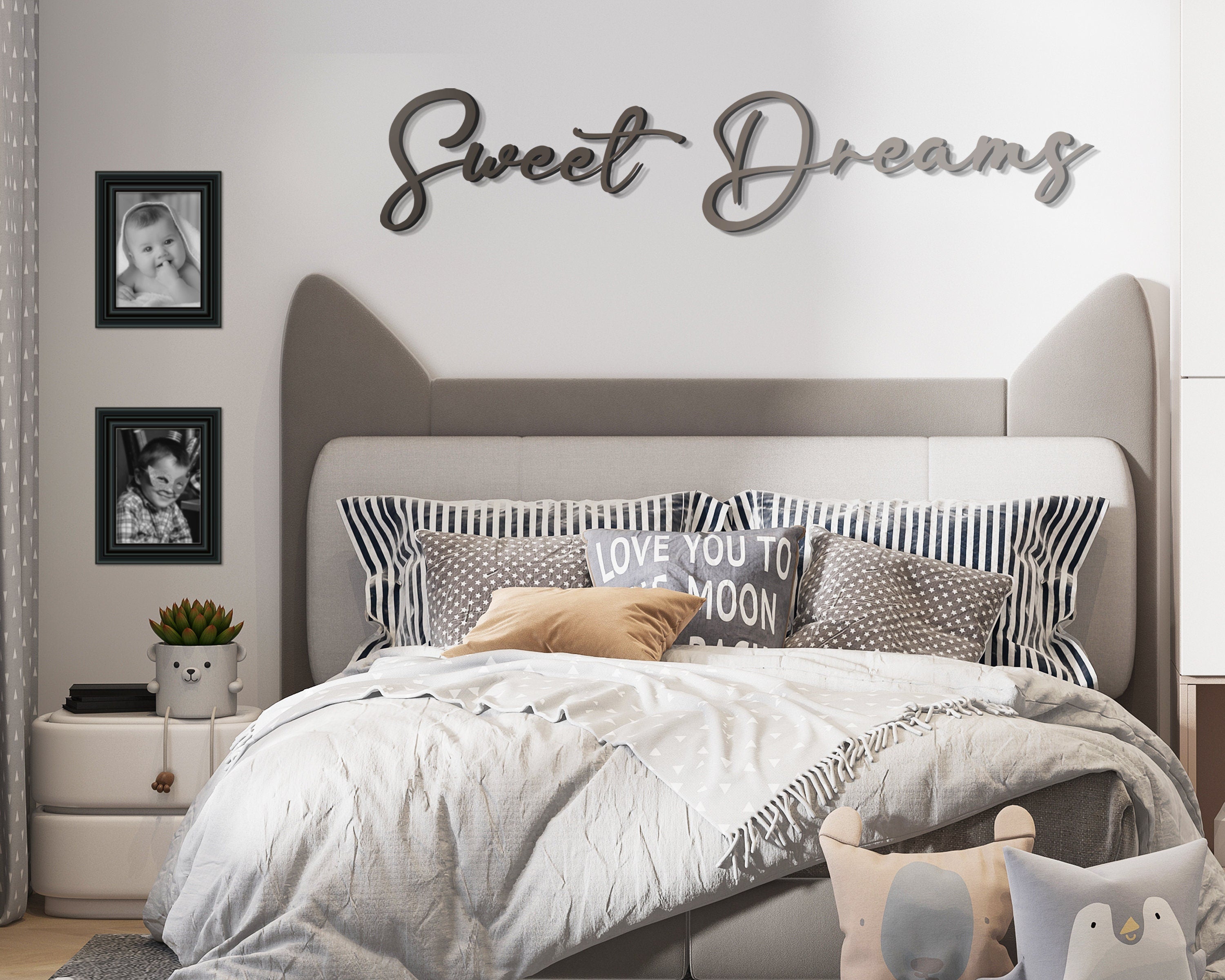 Sweet Dreams, Home Decor, Modern Handmade Wall Art