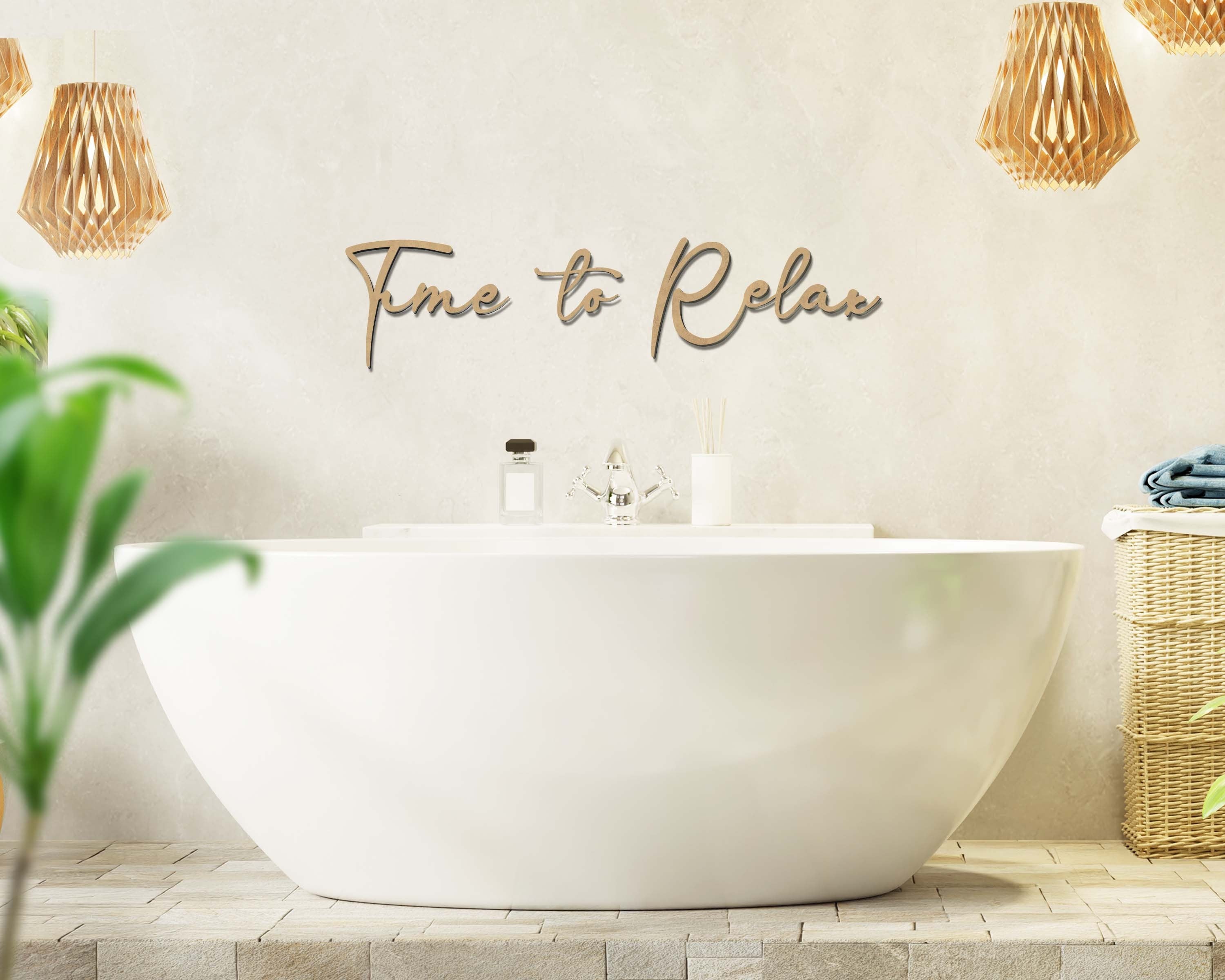 Time To Relax, Home Decor, Modern Handmade Wall Art