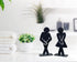 Set of Two Laser Cut Men &  Women, Boys & Girls Silhouette Bathroom Toilet Restroom Decor