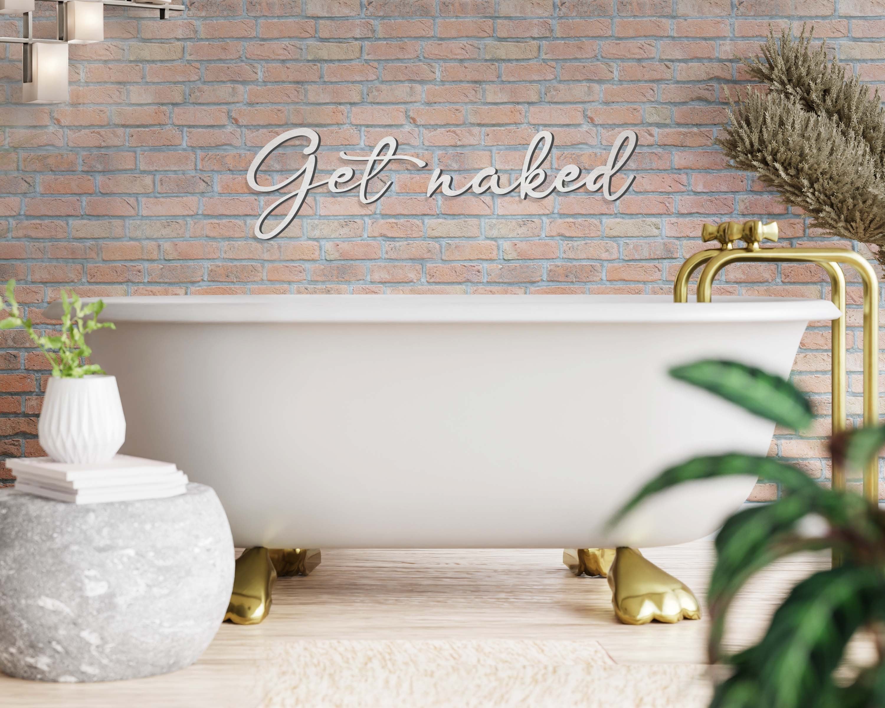 Get Naked - Home Decor Modern Handmade Wall Art