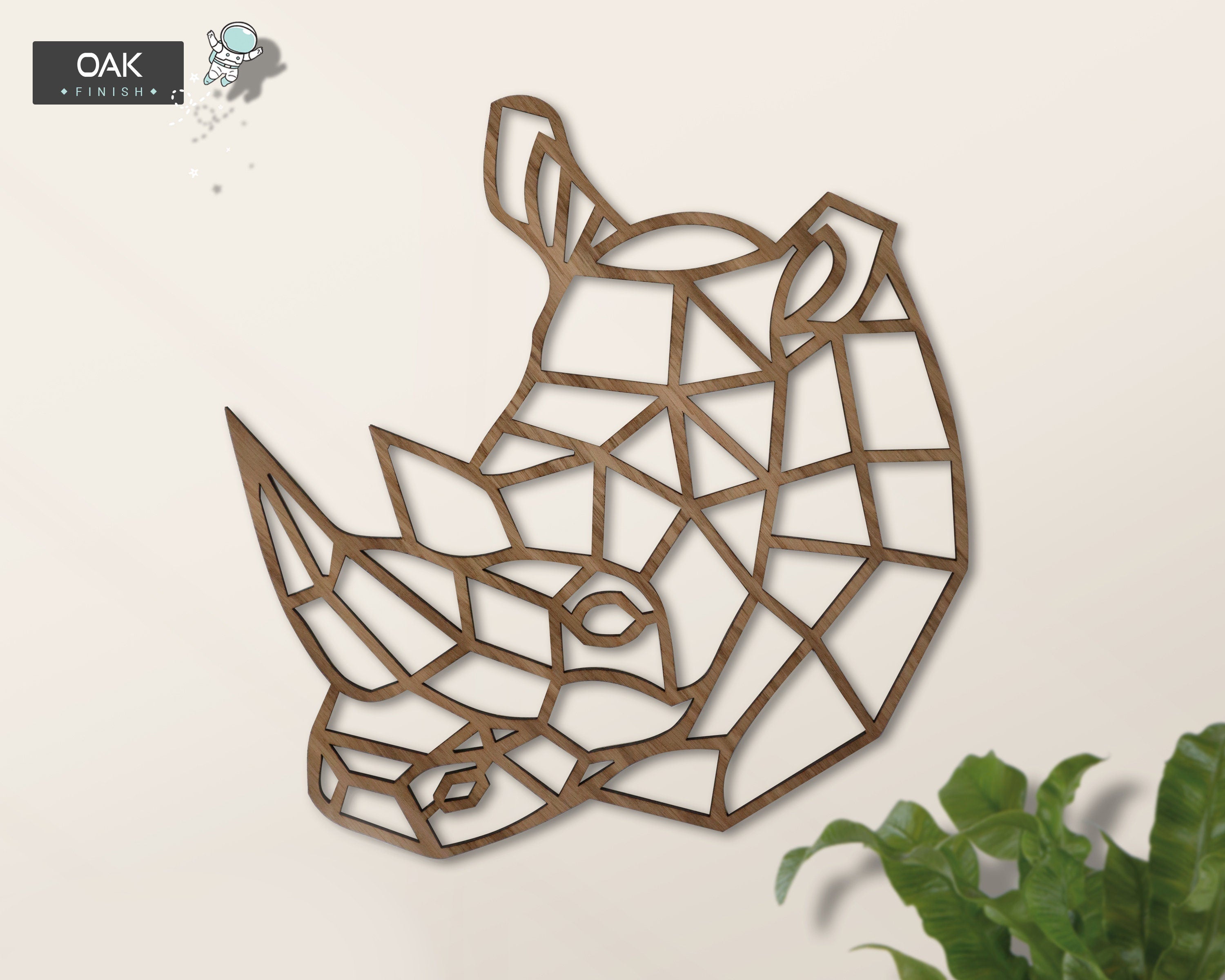 Safari Themed Wall Art, Wooden Geometric - Safari Animals