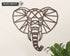 Safari Themed Wall Art, Wooden Geometric Elephant
