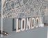 Engraved London City Wall Art Map