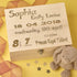 Keepsake Box - Personalised Baby's Wooden Keepsake Memory Box - Birth Details