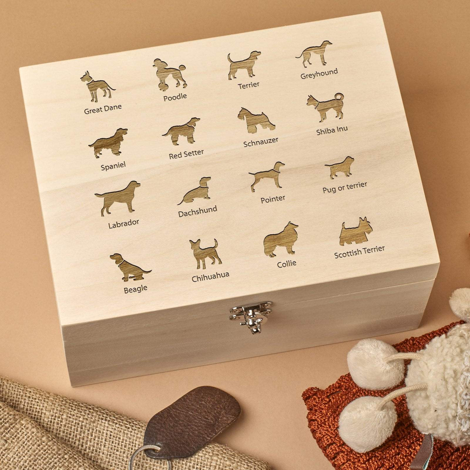 Keepsake Box - Personalised Wooden Pet Remembrance Box - My Shadow