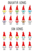 Print - Personalised Gonk Gnome Family Print - Mountain Scene