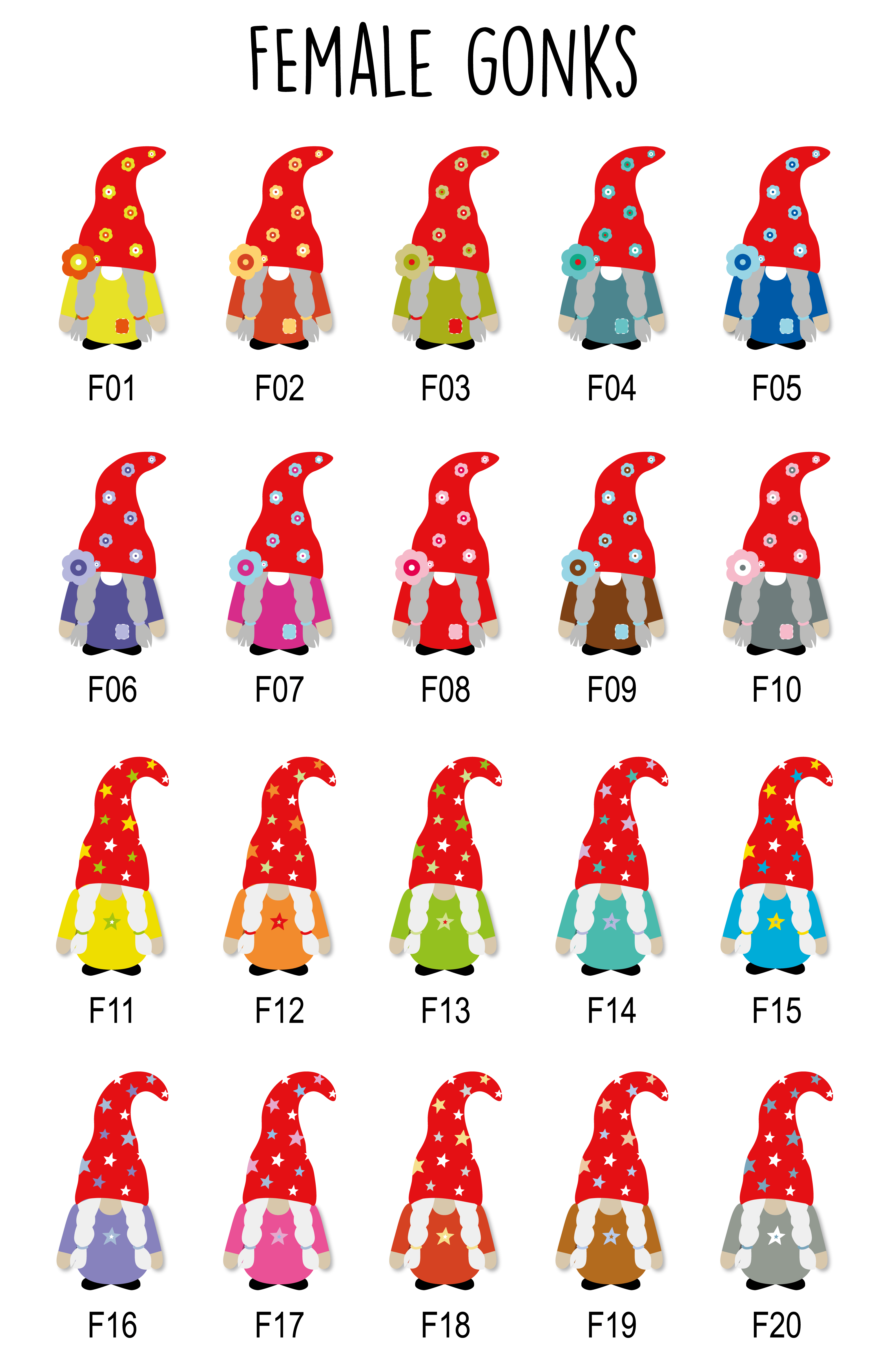 Print - Personalised Gonk Gnome Family Print - Snow Scene