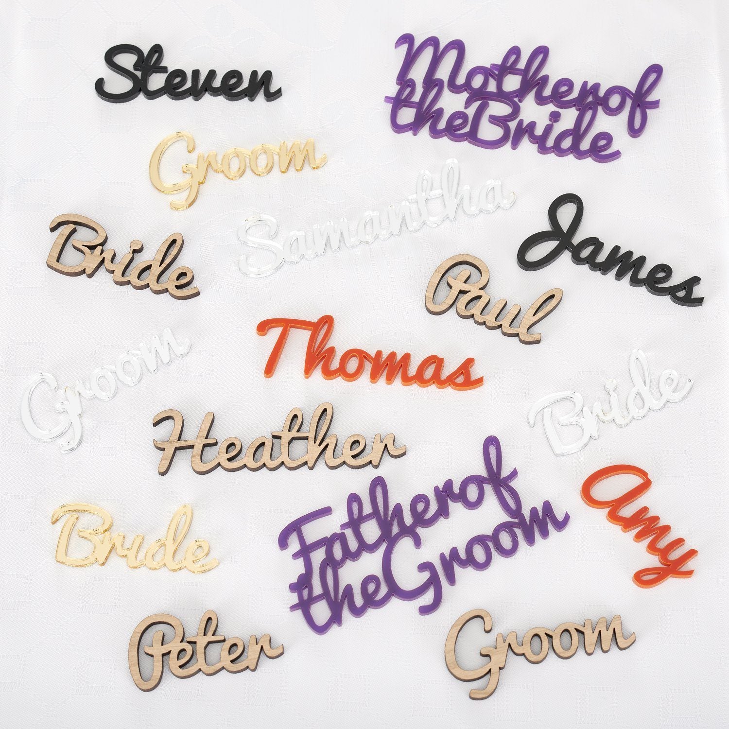 Table Numbers And Names - Personalised Place Names